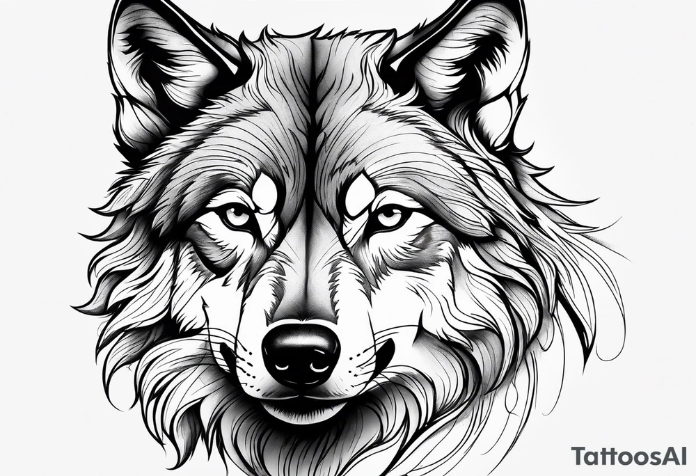 a wolf tattoo idea