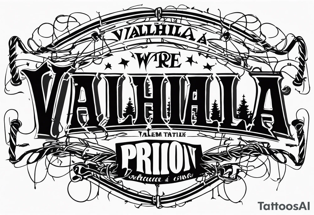 valhalla barb wire prison tattoo idea