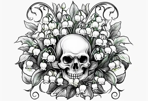 Lily of the valley as ghost tattoo idea