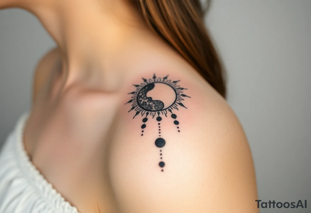 The sun the moon and the stars cascading tattoo idea