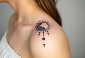 The sun the moon and the stars cascading tattoo idea