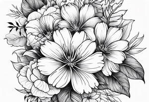japanese floral tattoo with september 1st birthday tattoo idea