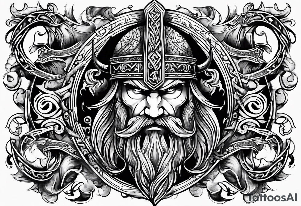 Viking symbols tattoo idea