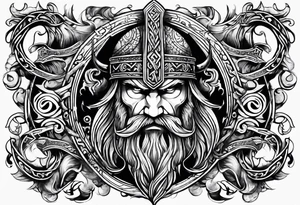Viking symbols tattoo idea