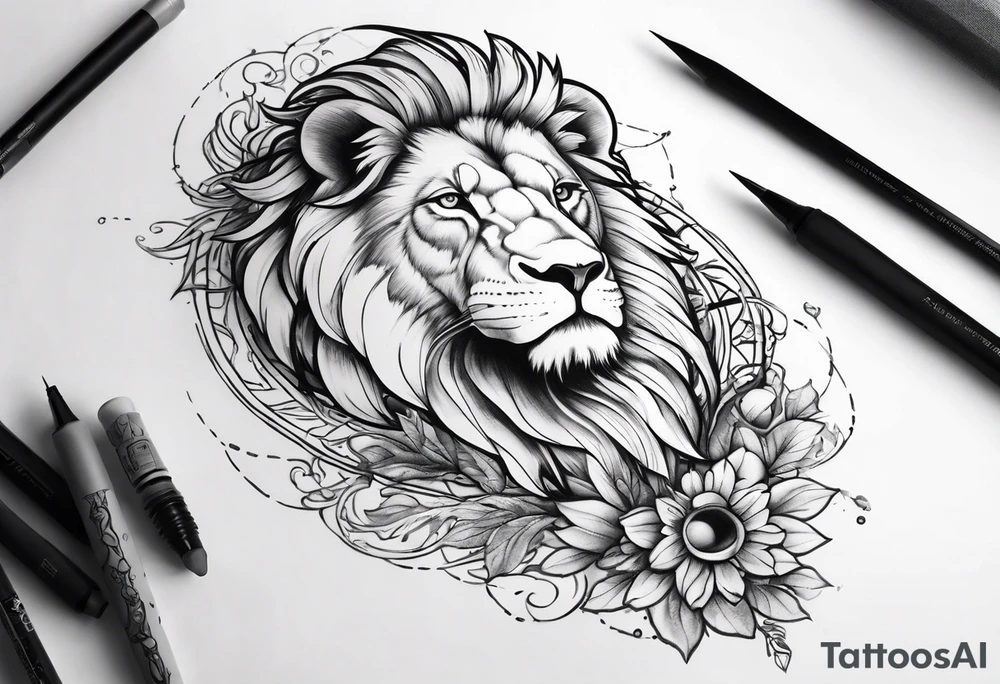Creating a tattoo sleeve design that incorporates a lion,eagle, and ant tattoo idea