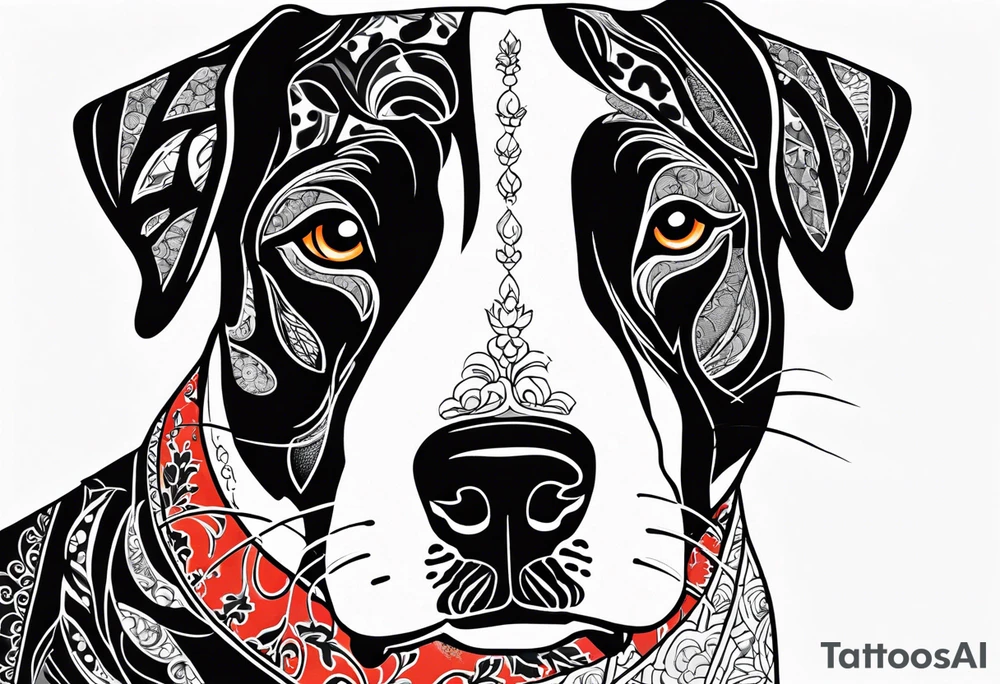 tattoo for my white and black spotted 
dog buddy tattoo idea