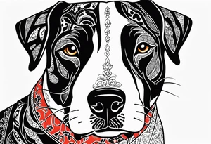 tattoo for my white and black spotted 
dog buddy tattoo idea