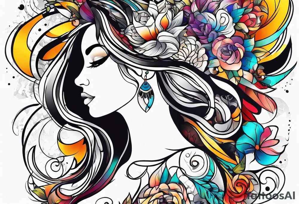 woman tattoo idea