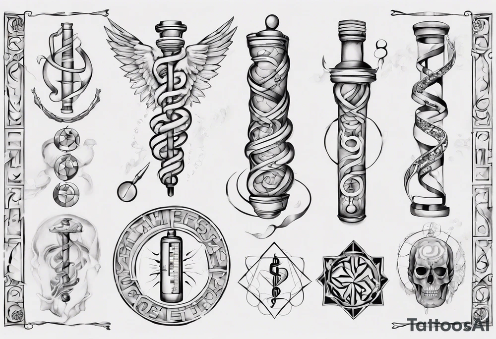 asclepius type 1 diabetes tattoo idea