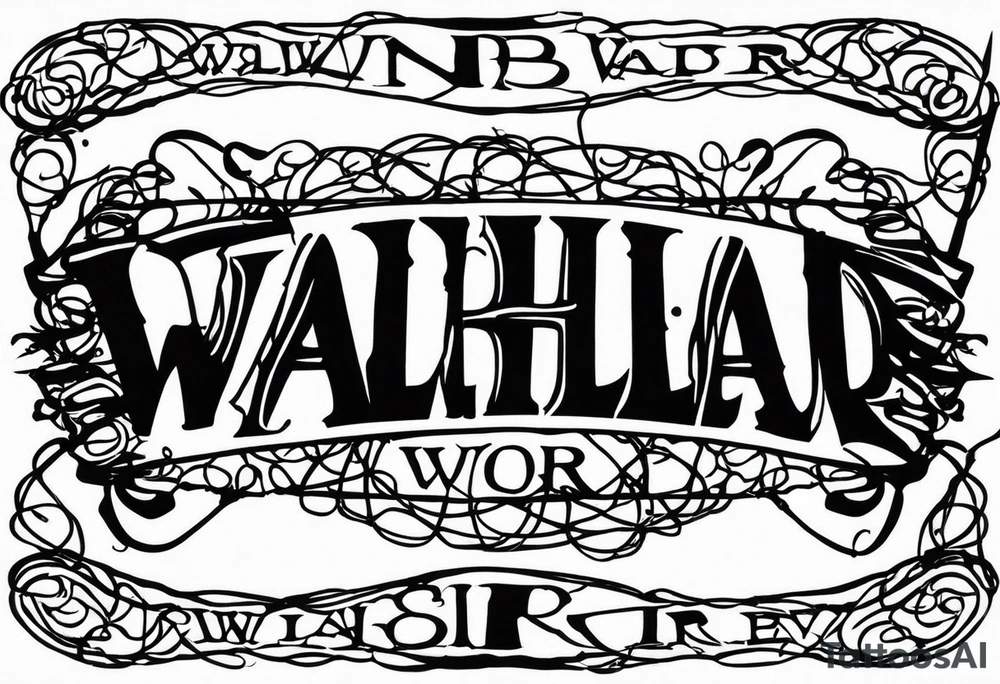 Wounded warrior valhalla barb wire tattoo idea