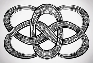 Infinity symbol with p d tattoo idea