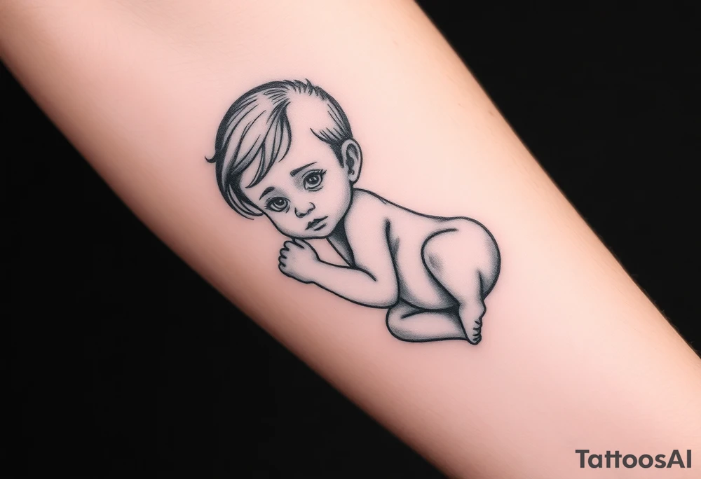 Baby girl tattoo idea