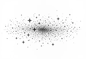 Small stars and tears background tattoo idea