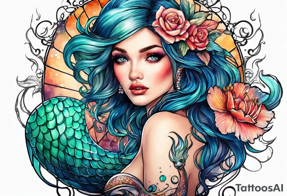 Mermaid tattoo idea