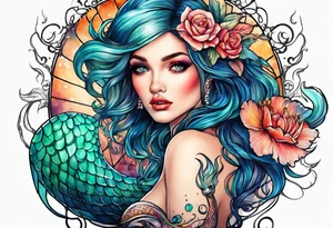 Mermaid tattoo idea