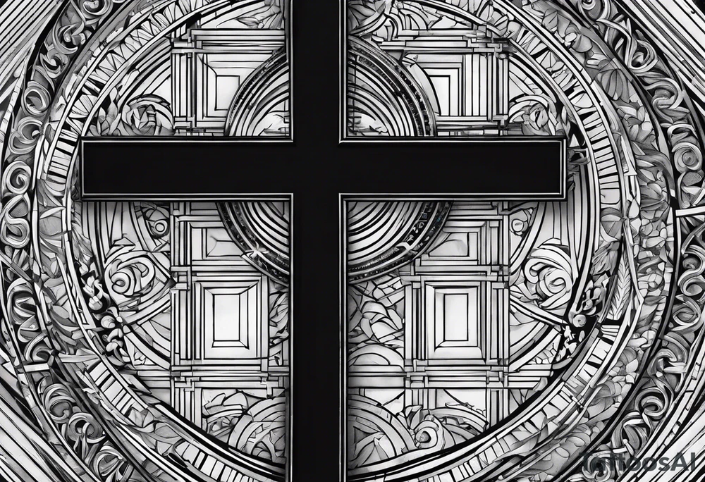 The Roman numerals 1971,1972,2002 with a cross tattoo idea