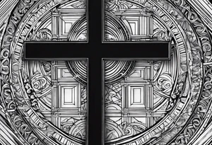 The Roman numerals 1971,1972,2002 with a cross tattoo idea