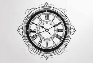 Vintage Clock Face tattoo idea