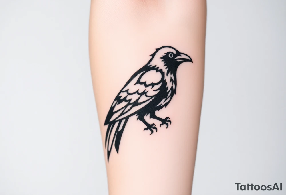 crow tribal tattoo idea