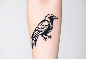 crow tribal tattoo idea