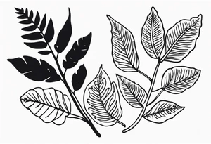 Lush Fern Leaves tattoo idea