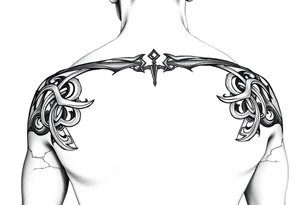 Celtic tribal arm sleeve tattoo idea