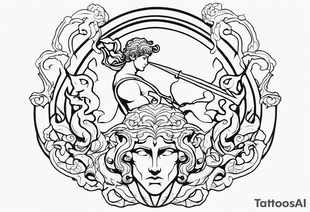 perseus holding medusas head tattoo idea