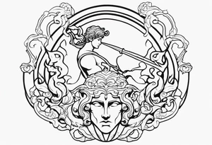 perseus holding medusas head tattoo idea