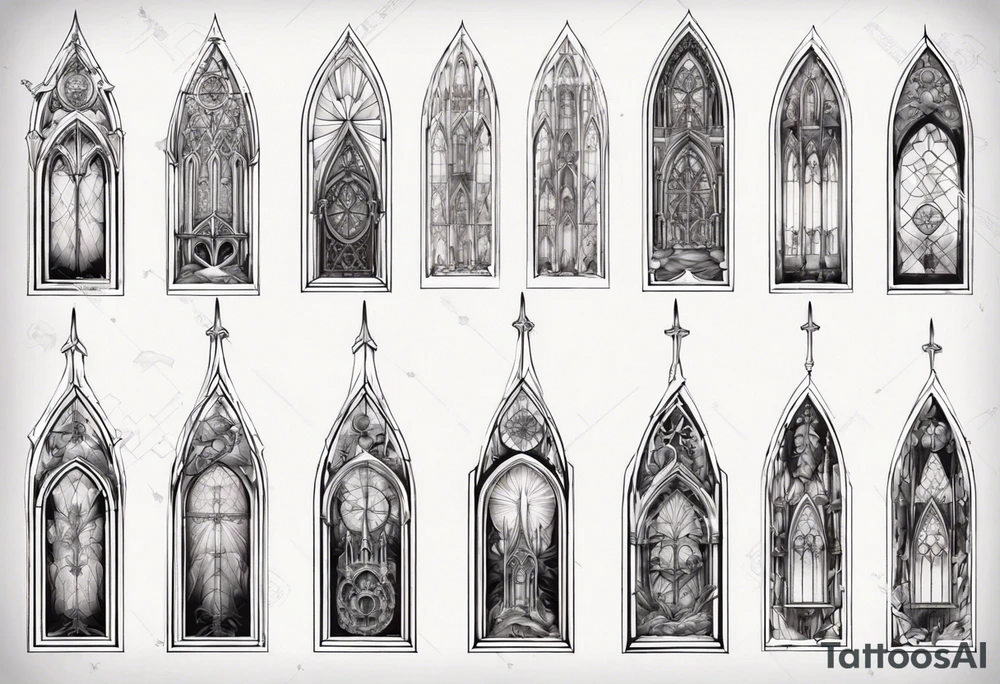 Gothic cathedral window tattoo idea