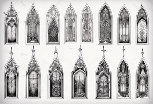 Gothic cathedral window tattoo idea