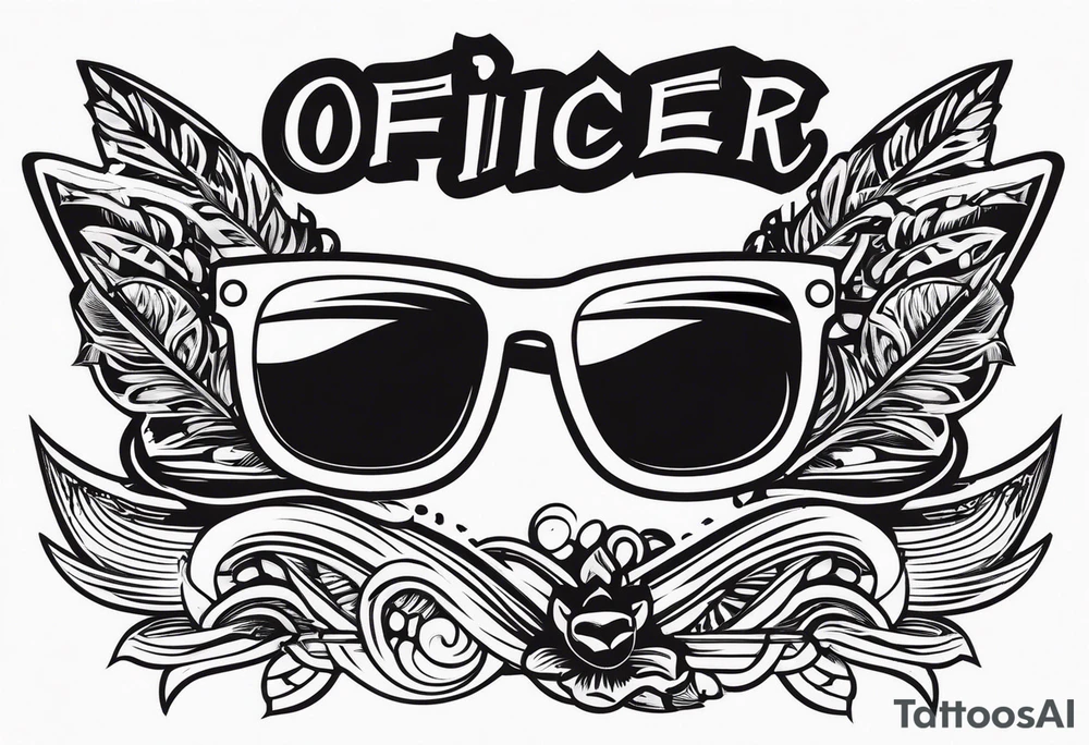 sunglasses officer tattoo idea