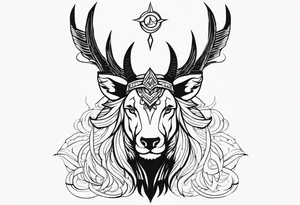powerful majestic strength tattoo idea