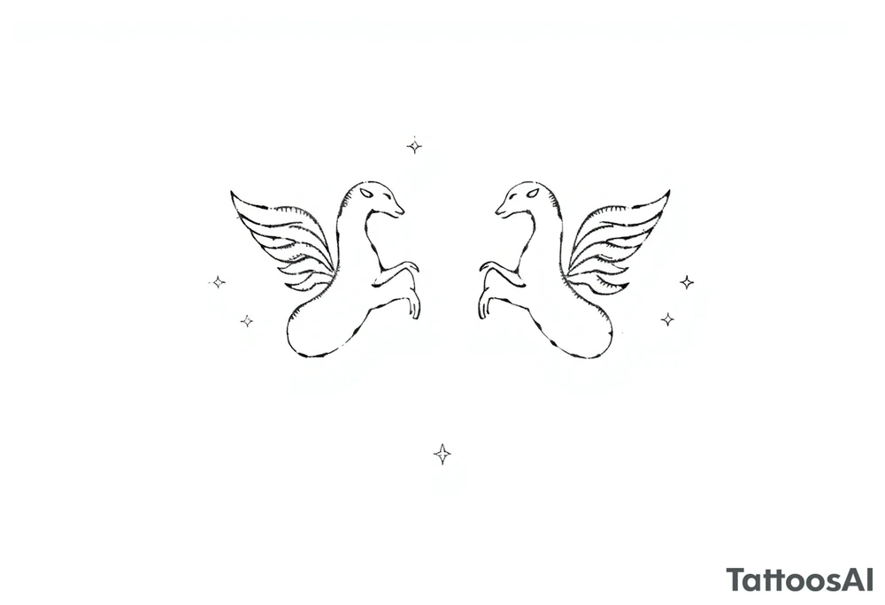 Gemini stars constellation tattoo idea