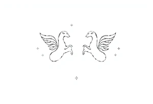Gemini stars constellation tattoo idea