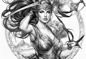 Sagittarius  realistic tattoo idea