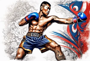 Muay Thai kick tattoo idea