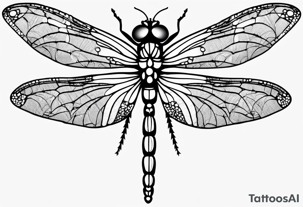 fine line barbed wire small dragonfly tattoo idea