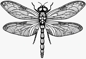 fine line barbed wire small dragonfly tattoo idea
