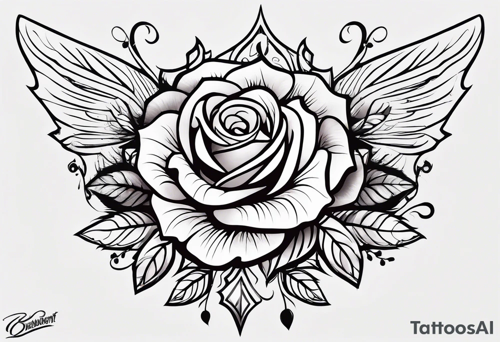roses and thorns tattoo idea