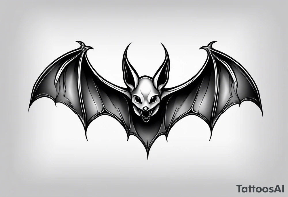 small simple bat tattoo idea