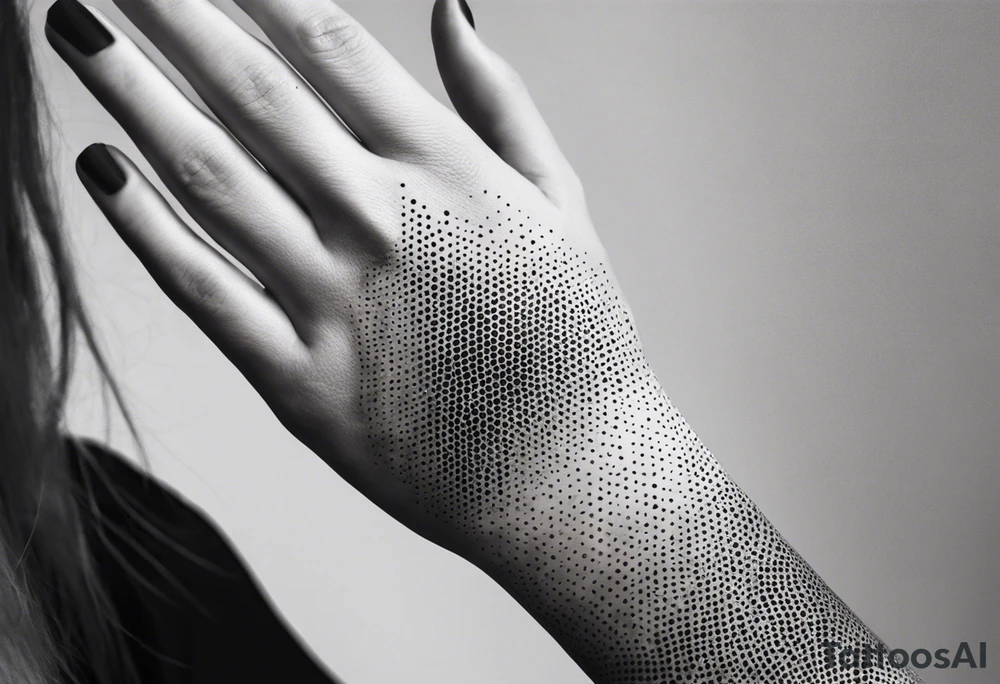 abstract on hand, no people tattoo idea