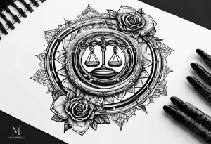 Libra sigil wrist tattoo tattoo idea