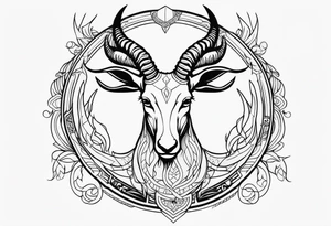 capricorn zodiac symbol tattoo idea