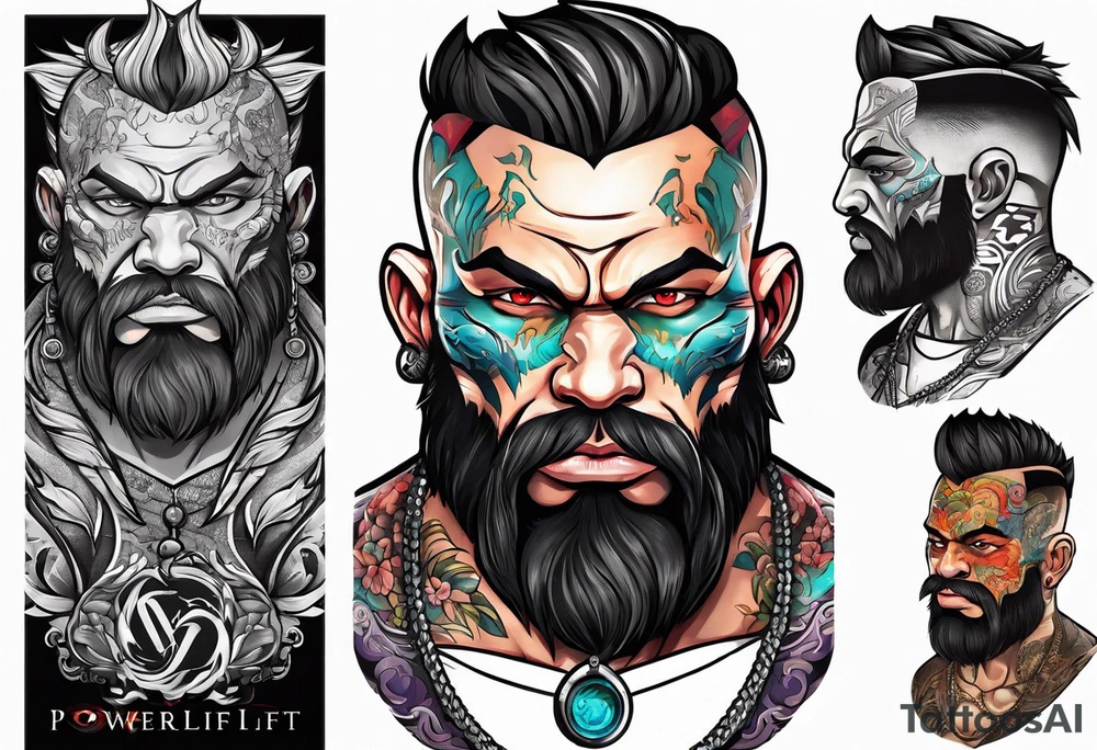 Powerlifti g monster tattoo idea
