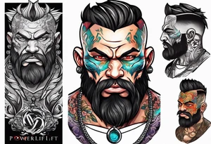 Powerlifti g monster tattoo idea