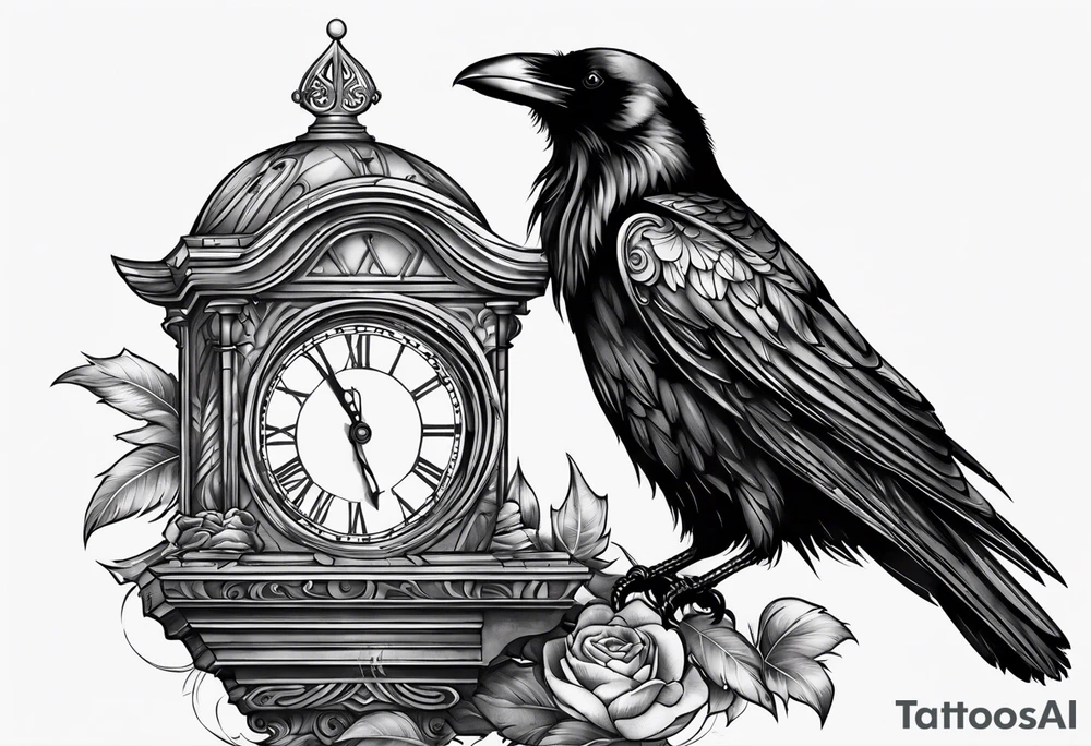 raven perched
roman numeral tattoo idea