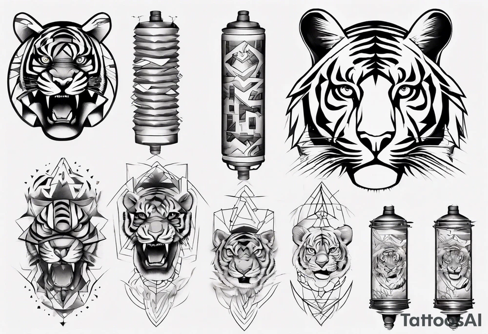 Electricity Tiger forearm tattoo tattoo idea