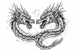 roaring dragons tattoo idea