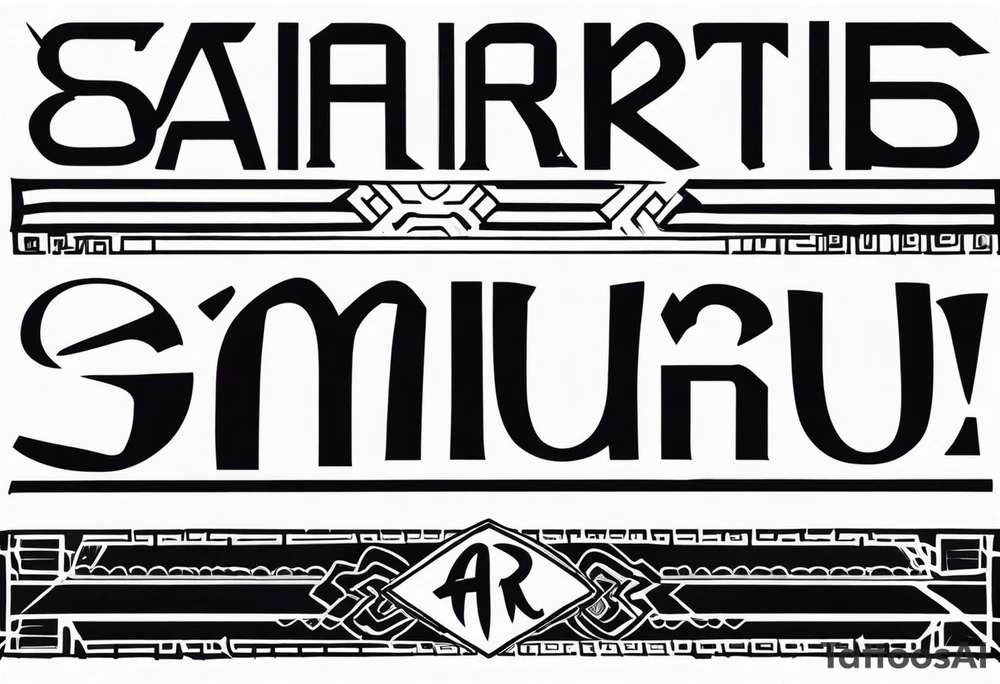 naruto headband with the letters AR in the middle tattoo idea