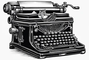 dwarf coming out of a typewriter tattoo idea